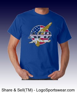 AFD Royal Blue or any darker color unisex T-shirt w text on back Design Zoom